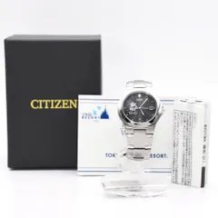 美品 CITIZEN シチズン Disney ディズニー メンズ 腕時計 Eco-Drive エコドライブ ソーラー アナログ デイト 3針 メタルバンド 黒文字盤 ミッキーマウス E111-K16750 547070007