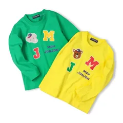 moujonjon くま　ゾウワッペン長袖Tシャツ　m16802