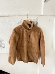 Muji ブラウン ボア フリース ジャケット