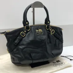  【袋付き】COACH レザー ハンドバッグ マディソン ソフィア ブラック コーチ SGMT26-0003