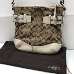 【袋付き】COACH ショルダーバッグ シグネチャー ベージュ ホワイト コーチ SGMT26-0007