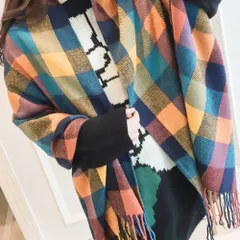 ☆ チェック柄5 ☆ マフラー 大判 軽量 マフラー レディース ショール 大きめ 大判 ストール ひざ掛け 防寒対策 冷え対策 防風 防寒 女性 あたたかい 暖かい あったか 大判ストール 大判マフラー おしゃれ かわいい 通勤 通学 ロングショール