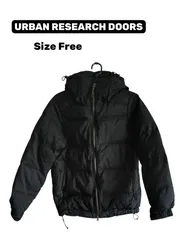 URBAN RESEARCH DOORS AURORA フーデッドダウンジャケット ブラック 日本製