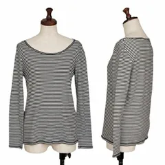 スナオクワハラsunao kuwahara コットンポリボーダーカットソー 白黒M