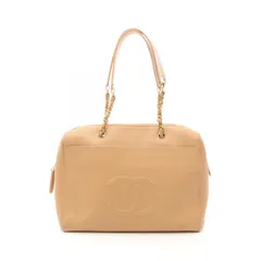 シャネル CHANEL トートバッグ ココマーク ベージュ カーフ（牛革） ココマーク チェーンボストンバッグ レディース Used Bのサムネイル