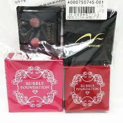 新品 未開封 CRYSTAL JEMMY クリスタルジェミー ジェミーネフェルタリ リンクルバブルファンデホワイト W 12g ×1 詰替用 12g ×1 メイクパレット アイカラー 05 3.5g リップスティック 01 02  Z005-1225⑮