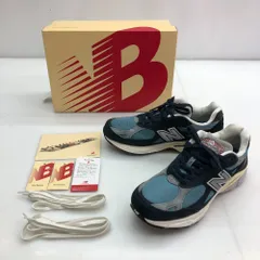 05w17326 ニューバランス NEW BALANCE  ネイビー/キャステルロック  27.5cm EU43 USA製 メンズ  スニーカー  M990 TE3  【中古品】