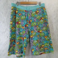 Disney Resort ディズニーリゾート メンズ ボトムス ハーフパンツ サイズL 綿100% 水色 □〇