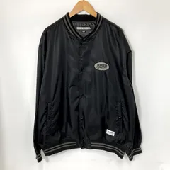 NEIGHBORHOOD ネイバーフッド 23AW ベースボールジャケット 232TSNH-JKM02 サテンスタジャン メンズ XLサイズ ブラック アウター A15474◆のサムネイル