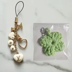 ハート 四つ葉のクローバー 携帯 キーホルダー ストラップ