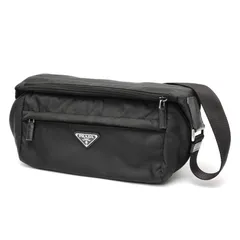 プラダ / PRADA　Re-Nylon x サフィアーノレザー ショルダーバッグ　2VH994　ナイロン　ブラック 【中古】 商品番号 E-159805