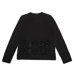 トリココムデギャルソンtricot COMME des GARCONS コットン裾フロッキープリントカットソー 黒M位