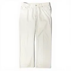 40l25 LOUIS VUITON ルイヴィトン コットンデニムパンツ LVロゴ刺繍 ストレートパンツ ボトム 44サイズ ホワイト コットン100％ メンズu02t
