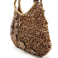 【良品】 ANTEPRIMA アンテプリマ ワイヤーバッグ ハンドバッグ ブロンズ フラワーモチーフ 花