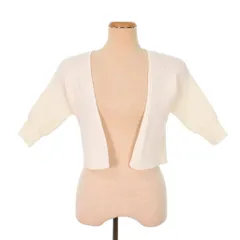 ジルバイジルスチュアート JILL by JILLSTUART 23SS ショートボレロカラーカーディガン 五分袖 FR 白 ホワイト ■FY