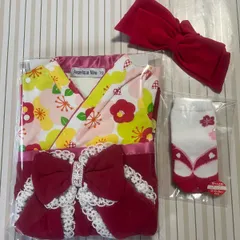 新品  椿 ベビー袴 ロンパース  女の子  3点セット  70cm