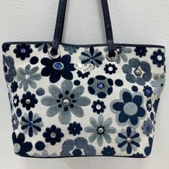Think Bee! ブルーカナリー 花柄 ゴブラン織り トートバッグ A4可