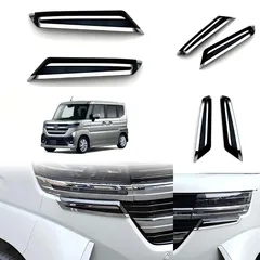 【送料無料】スズキ スペーシアカスタム MK54S/MK94S 2024年式～ ヘッドライトアイライン 2点 ABS製 3M両面テープ 貼付タイプ 簡単取付 キズ防止 内外装保護 光沢感アップ 専用設計 外装パーツ