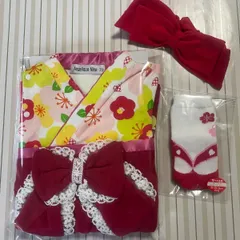 新品  椿 ベビー袴 ロンパース  女の子  3点セット  90cm