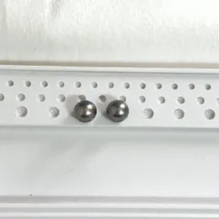 黒蝶真珠ピアス 10.9ミリ プラチナ 一粒パール スタッドピアス