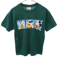 The Disney Store ディズニーストア ミッキーマウス グーフィー プリント 半袖 Tシャツ SMALL グリーン系 レディース 古着