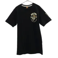 VOLCOM ボルコム プリント 半袖 Tシャツ S ブラック メンズ 古着