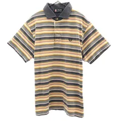 CHAPS RALPH LAUREN チャップスラルフローレン ボーダー 半袖 ポロシャツ L メンズ 古着