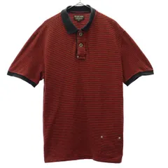 POLO JEANS ポロジーンズ ボーダー 半袖 ポロシャツ L レッド系 RALPH LAUREN メンズ 古着