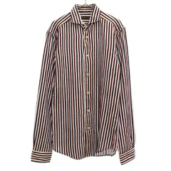 未使用 BRIAN DALES ブライアンデールス イタリア製 ストライプ 長袖 シャツ メンズ 古着