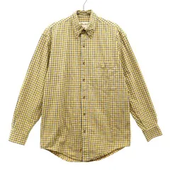 Eddie Bauer エディーバウアー チェック 長袖 ボタンダウンシャツ XS イエロー系 メンズ 古着