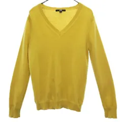 UNIQLO ユニクロ 長袖 カシミヤ100% セーター M イエロー ニット レディース 古着