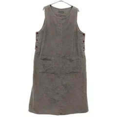 harve benard ハーブベナード ノースリーブ コーデュロイ ワンピース グレー ジャンパースカート レディース 古着