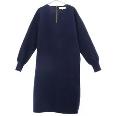 B:MING ビーミング 長袖 ニット ワンピース S ネイビー ビームス レディース 古着