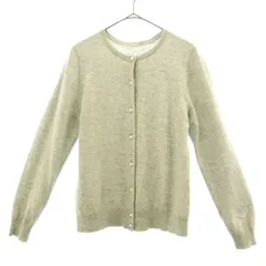 長袖 ニット カーディガン L グレー レディース 古着