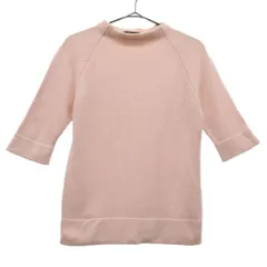 ITEM アイテム 5分袖 カシミヤ100% セーター ピンク ニット レディース 古着