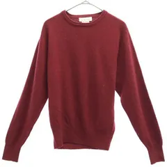 La Cashimica ラカシミヤ カシミヤ100％ 長袖 セーター S レッド ニット レディース 古着