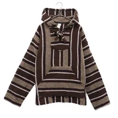 MOLINA モリーナ 総柄 長袖 メキシカン パーカー 42 ブラウン系 プルオーバー メンズ 古着