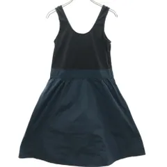 theory セオリー ノースリーブ バイカラー ミニワンピース 4 ネイビー×ブラック レディース 古着