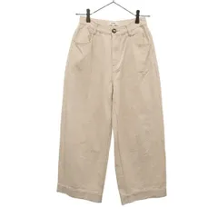 BEAMS ビームス ロング コットンパンツ M ホワイト レディース 古着