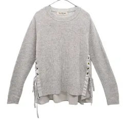 Ray Beams レイビームス ウールブレンド 長袖 デザイン ニット グレー セーター レディース 古着