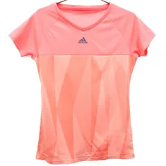 adidas アディダス トレーニング 半袖 ウォームアップ ウェア S ピンク Tシャツ レディース 古着