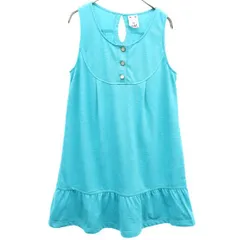 X-girl エックスガール 刺繍 ノースリーブ ワンピース 2 ブルー系 レディース 古着