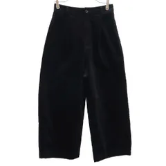 niko and... ニコアンド ベロア ワイドパンツ 3 ブラック レディース 古着