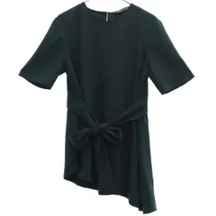 ZARA WOMAN ザラウーマン 半袖 アシンメトリー ワンピース XS グリーン レディース 古着のサムネイル