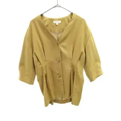 BEAUTY&YOUTH UNITED ARROWS ビューティアンドユースユナイテッドアローズ 7分袖 ノーカラージャケット S ブラウン レディース 古着のサムネイル