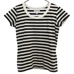 agnes b. アニエスベー ボーダー 半袖 Tシャツ T1 ホワイト クルーネック レディース 古着