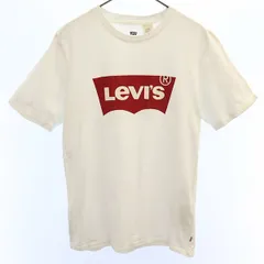 Levi's リーバイス ロゴプリント 半袖 Tシャツ S ホワイト クルーネック メンズ 古着