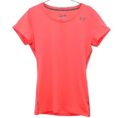 UNDER ARMOUR アンダーアーマー プリント トレーニング 半袖 Tシャツ L/G オレンジ スポーツ ウォームアップ レディース 古着