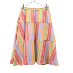 Lily Brown リリーブラウン LWFS146005 ストライプ柄 ミディ丈 スカート F ピンク系 レディース 古着