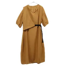 ITEMS URBAN RESEARCH アイテムズ アーバンリサーチ 半袖 ロングワンピース Free ブラウン レディース 古着